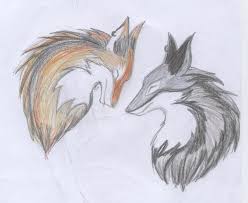 Fox Love Wolf By Anfis On Deviantart Fox Art Fox Drawing Animal Art