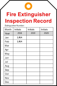 Check the last professional service date on the tag. Fire Extinguisher Inspection Log Pasteurinstituteindia Com