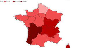 Compte france ➡️ @fr_covid19 | twuko. Taux De Reproduction De L Epidemie La Nouvelle Aquitaine Au Dessus De 2 Notre Carte De France Des Regions Capital Fr