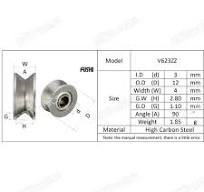 V623ZZ 623VV Metal SS V-Groove Guide Pulley Rail Ball Bearing