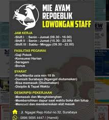 Indoseiki metalutama kawasan industri jatake. Lowongan Kerja Staff Mie Ayam Repoeblik Atmago