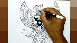 Teknik mewarnai kering menggunakan pensil warna, krayon, oil pastel. Cara Menggambar Burung Garuda Dengan Mudah Youtube