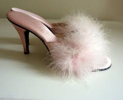 Vintage Pink Marabou Slippers Vintage Shoes 1950s Shoes Vintage Outfits