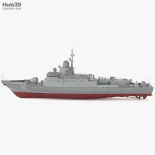 3d Model Of Karakurt Class Corvette In 2020 Model Ships Corvette 3d Model