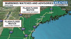 A flash flood watch offers a similar notice and means the conditions are right for a flood to happen quickly and suddenly. Elsa Hits Maine With Heavy Rain Flash Flooding Possible Wgme