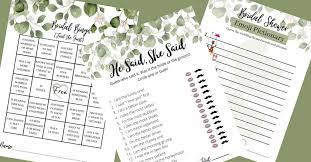 So instead of dropping serious dough, spend money on decorations and use these 20 free printable bridal shower games for your upcoming event. 21 Free Downloadable Bridal Shower Games Printable