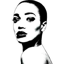 African Woman Art Black And White Pin By Taffernita Hayden On Polyvore Woman Face Black Women Art Natural Hair Art