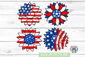 Download 4th Of July Svg Sunflower Svg Patriotic Sunflower Svg 1281356 Cut Files Design Bundles