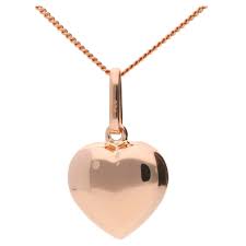 Rose gold plated stainless steel initial heart bar necklace alphabet pendant necklace for women mother, 16+2. 9ct Rose Gold Heart Pendant Buy Online Free Insured Uk Delivery