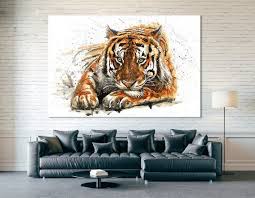Tiger Wall Art Tiger Canvas Print Tiger Poster Print Tiger Wall Decor Tiger Canvas Art Tiger Wall Hang Tiger Canvas Art Tiger Canvas Watercolor Tiger