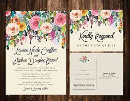 Bohemian Wedding Invitation Boho Wedding Bright Floral Etsy Fun Wedding Invitations Wedding Invitation Cards Wedding Invitation Sets