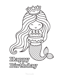 I've got happy birthday themes like. Mermaid Happy Birthday Coloring Pages 116 Fine Coloring Variable