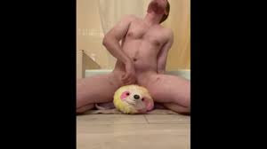 Grinding His Asshole on His Step Sister’s Plushy - Intently Grappling with  His Dick Until He Cums
