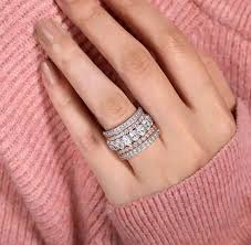 To revisit this article, v. 2021 New Arrival Rose Gold Color 4 Pieces Stacked Stack Wedding Engagement Ring Sets For Women Fashion Band R5899 Rings Aliexpress