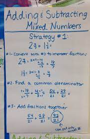 Convert the mixed fractions into improper fractions. Adding And Subtracting Mixed Numbers Studying Math Education Math Math Lessons
