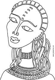 We've got a large collection of original colouring pages of african animals here, including monkeys and apes, elephants, giraffes, snakes, springboks, leopards and more! Africa Coloring Pages African Woman African Art Projects African Art For Kids African Art