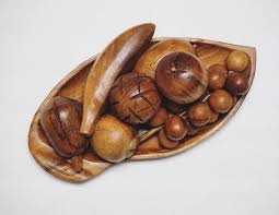 Vintage Wooden Fruit Bowl Display Leilani Monkey Pod Wood Mid Century Modern Kitchen Dining Room Decor Fruit Bowl Display Fruit Displays Wooden Fruit Bowl