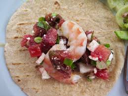 Tacos (south beach phase 1) 1 mix to combine spices for the taco seasoning. Greek Style Shrimp Tacos With Salsa And Cucumber Radish Salad With Fennel And Avocado More Time At The Table