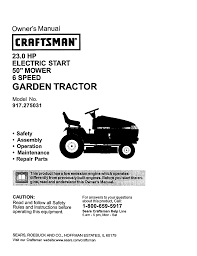 Most of the time, you can find the craftsman model and serial number on the top of the mower. Https Www Manualshelf Com Manual Craftsman 23 0 Hp 917 275031 Lawn Mower User Manual Html