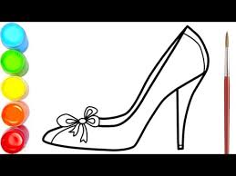 59+ sketsa gambar kartun putri, inspirasi spesial! Menggambar Dan Mewarnai Sepatu 1 Heels Glitter Princess Untuk Anak Anak Youtube