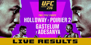 2 tall rangy technical fw strikers. Ufc 236 Live Results Holloway Vs Poirier 2 Full Results And Live Fight Stats Mmaweekly Com