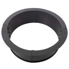 The dark, solid black color gives a gentle, accommodating with its stainless steel pipe construction, this ring runs on natural gas. Reviews For Pleasant Hearth 34 In X 10 In Round Solid Steel Wood Fire Ring In Black Ofw419fr The Home Depot