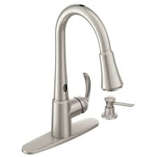 Drains, disposal flanges, sink bottom grids and cutting boards are essentials for serious culinary activities. Moen Delaney Spot Resist Stainless 1 Handle Deck Mount Pull Down Touchless Kitchen Faucet Deck Plate Included In The Kitchen Faucets Department At Lowes Com