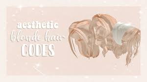 Blonde Hair Codes Roblox Youtube