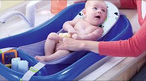 Bathing a newborn is about safety and comfort. The First Years Sure Comfort Deluxe Newborn To Toddler Tub Blue By The First Years Youtube