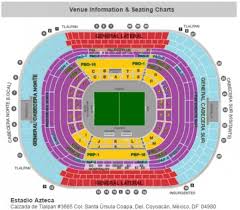 azteca stadium map estadio azteca seating map mexico