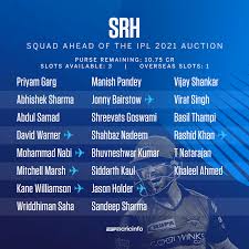 With the most challenging edition of the ipl ending, the bcci in fact, according to a bcci insider, the full auction is being planned since the bcci has plans to add a ninth team for the 2021 edition. Ipl 2021 Auction Who Will Mi Rr Rcb And Srh Target
