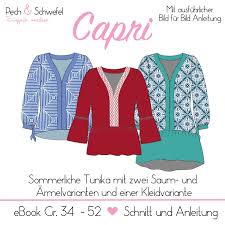 Mit ganz viel platz für viele kreative ideen, sei es zum nähen oder basteln. Schnittmuster Oberteil Capri Gr 34 52 Damen