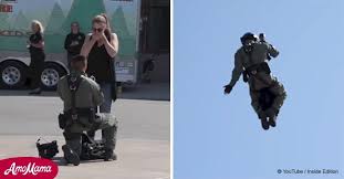 Dù e ngại độ cao nhưng wareham cũng nhận lời. Guy Made An Epic Surprise Proposal To His Girlfriend During Helicopter Rescue Practice