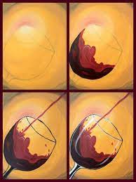 How To Paint Wine Glass Canvas Google Search Wine And Canvas Wine Painting Simple Acrylic Paintings