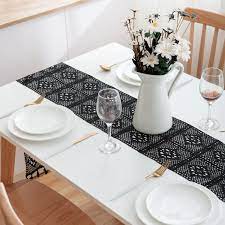 Black table runner and placemats. Europe Retro Black Table Runner Lace Handmade Crochet Flower Hollow Polyester Cotton Runners With Tassel Tables Flag Placemat From Yhsky 10 74 Dhgate Com