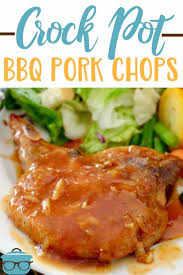 Pork chops, medium carrots, water, onion, onion soup mix, potatoes. Crock Pot Bbq Pork Chops The Country Cook