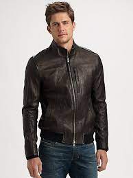 Vince Leather Moto Jacket Saks Com Leather Moto Jacket Jackets Moto Jacket