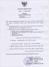 Wali Kota Minta Warga Adakan Doa Tolak Bala Di Rumah Masing Masing