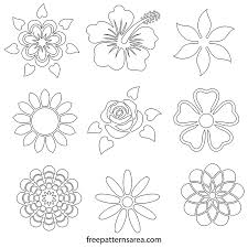 Flower Stencil Designs Freepatternsarea In 2020 Flower Pattern Drawing Printable Stencil Patterns Flower Stencil