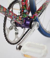 Flower Power Fahrrad Streetart Singlespeeder