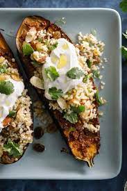 Chermoula Eggplant With Bulgur And Yogurt Recipe Recipes Vegetarian Cooking Ottolenghi Recipes