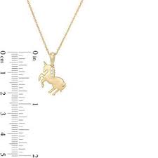 Diamond Accent Unicorn Pendant In 10k Gold Diamond Necklaces Necklaces Piercing Pago Unicorn Pendant Heart Pendant Diamond Diamond Heart Pendant Necklace