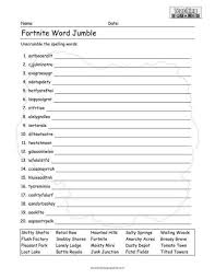 Free Printable Fortnite Activity School Age Activities Fun Puzzles Teaching