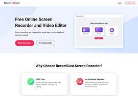 recordcast 免費線上螢幕錄影工具內建影片編輯器 輕鬆製作影音素材in 2021 video editor screen recorder video editing