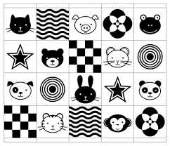 Black And White Baby Flash Cards Pdf Free Colorful Fabrics Digitally Printed By Spoonflower Black White Baby Animals In 2020 Black And White Baby New Baby Products Baby Toys