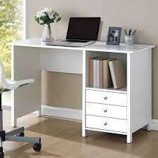 Techni Mobili Contempo Desk With 3 Storage Drawers White Walmart Com In 2020 Cheap Office Furniture Desk With Drawers White Desks