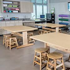 Arts Crafts Table Laminate Top 60 W X 42 D In 2020 Craft Table School Furniture Classroom Stools