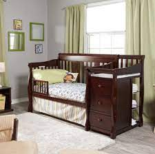 Convertible Baby Crib 4 In 1 With Changing Table Espresso Fixed Side Toddler Bambini Mestieri Fai Da Te