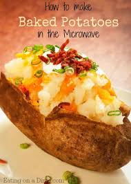Microwave Baked Potato How To Bake A Potato In The Microwave Recipe Microwave Recipes Baked Potato Recipes Food