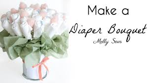 It can almost look like a real rose bouquet, and it will last a lot longer! How To Make A Diaper Bouquet Diaper Cake Alternative Youtube